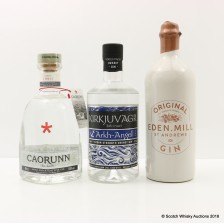CAORUNN SMALL BATCH SCOTTISH GIN  EDEN MILL ORIGINAL GIN   KIRKJUVAGR STORM STRENGTH ORKNEY GIN