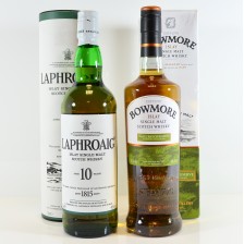 LAPHROAIG 10 YEAR OLD   BOWMORE SMALL BATCH