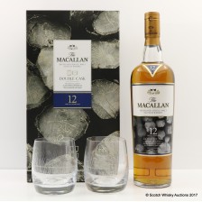MACALLAN 12 YEAR OLD DOUBLE CASK 2 X GLASSES GIFT SET LIMITED EDITION