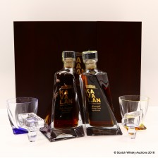 KAVALAN PEDRO XIMENEZ CASK   MOSCATEL CASK 50CL DECANTER SET WITH GLASSES