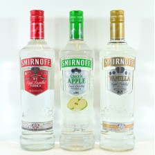 SMIRNOFF ORIGINAL  SMIRNOFF APPLE   SMIRNOFF VANILLA