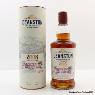 Deanston 2008 9 Year Old Bordeaux Cask Matured