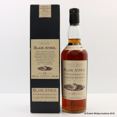 Blair Athol 12 Year Old Bicentenary Commemorative Limited Edition