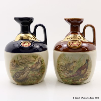 Rutherford's Ceramics Game Bird Decanters 2 x 70cl