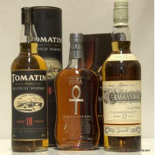 Cragganmore 12 Tomatin 10 And Jura Superstition