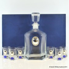 Argento Glass Sterling Silver Decanter And Glasses Set