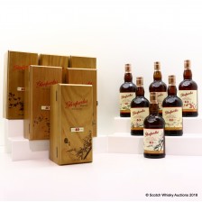 GLENFARCLAS 40 YEAR OLD FLOWERS   SEASONS TAIWAN EXCLUSIVE SET 6 X 70CL