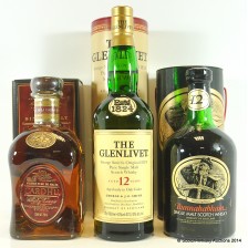 Cardhu 12 Glenlivet 12 Bunnahabhain 12