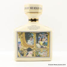 BEN NEVIS 10 YEAR OLD 60TH ANNIVERSARY OF THE CORONATION OF QUEEN ELIZABETH II POINTERS CERAMIC DECANTER