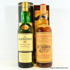 Glenlivet 12 With Golf Glove Glenmorangie 10
