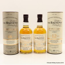 BALVENIE 16 YEAR OLD TRIPLE CASK BALVENIE 12 YEAR OLD TRIPLE CASK 2 X 20CL