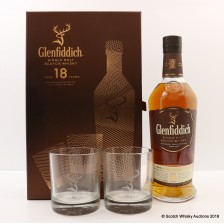 GLENFIDDICH 18 YEAR OLD GIFT SET WITH GLASSES