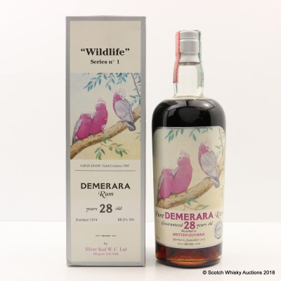 Demerara Rum 1974 28 Year Old Silver Seal Wildlife Series No 1