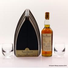 Talisker 34 Single Cask Boat Cabinet Crystal Glasses