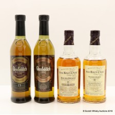 Assorted Glenfiddich Balvenie Quarter Bottles 4 X 20cl