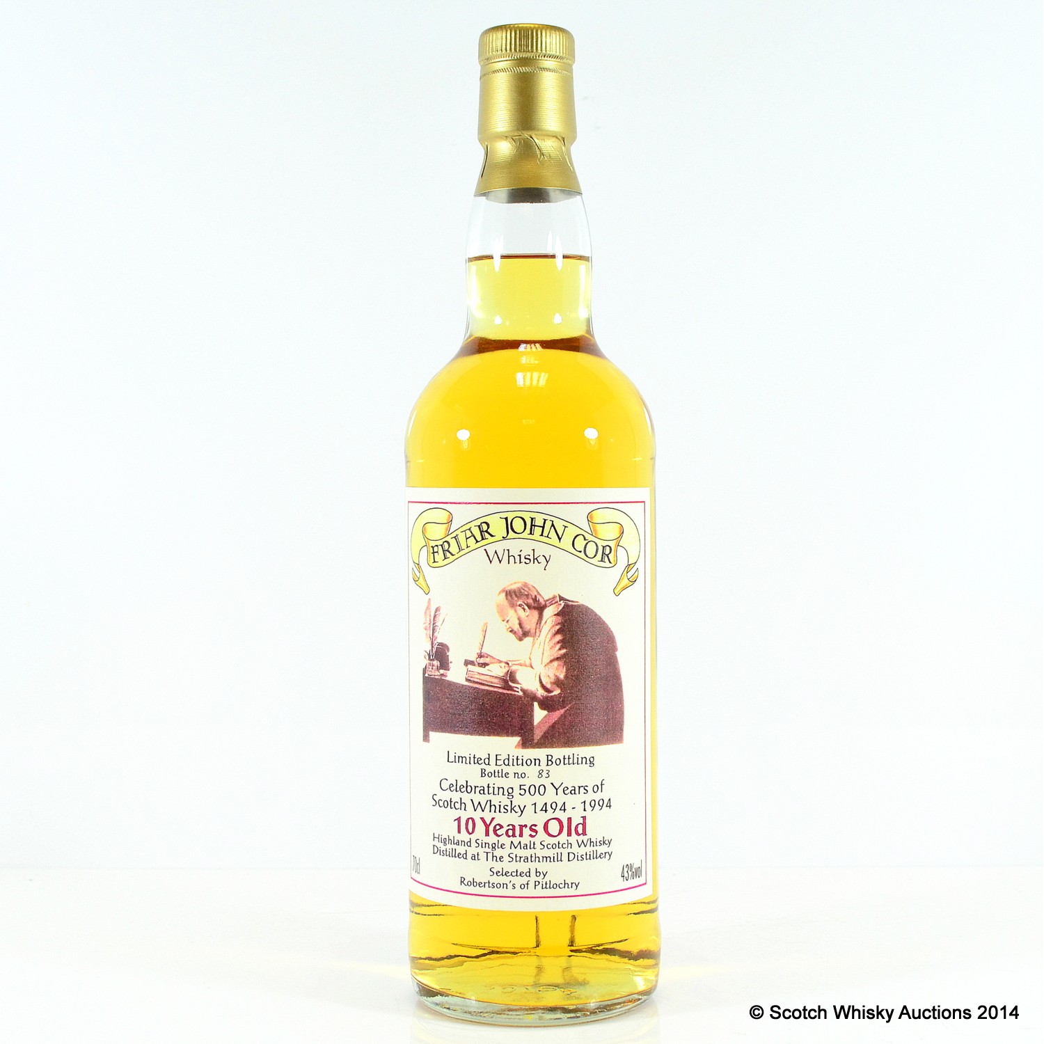 Strathmill Celebrating 500 Years Of Scotch Whisky 10 Year Old Friar