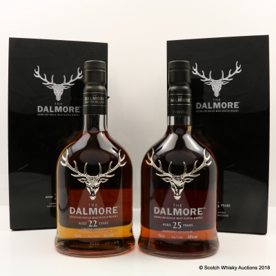 Dalmore 25 Year Old Distillery Exclusive & Dalmore 22 Year Old Distillery Exclusive 2 x 70cl