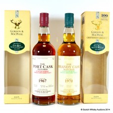 PORT CASK MATURED SPEYSIDE MALT 1967 G M   BRANDY CASK MATURED SPEYSIDE MALT 1970 G M