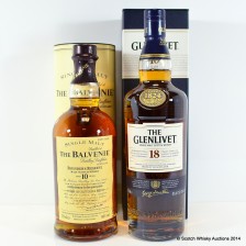 GLENLIVET 18 YEAR OLD   BALVENIE FOUNDER S RESERVE 10 YEAR OLD