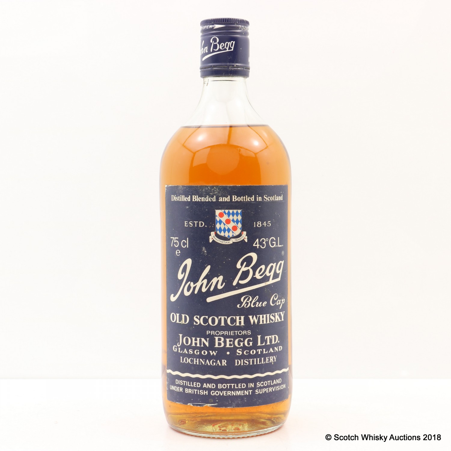 John Begg Blue Cap 75cl The 92nd Auction Scotch Whisky Auctions