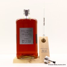 NIKKA FROM THE BARREL 80TH ANNIVERSARY 3L  CANVAS BAG  WOODEN DISPLAY PLINTH   LARGE PIPETTE