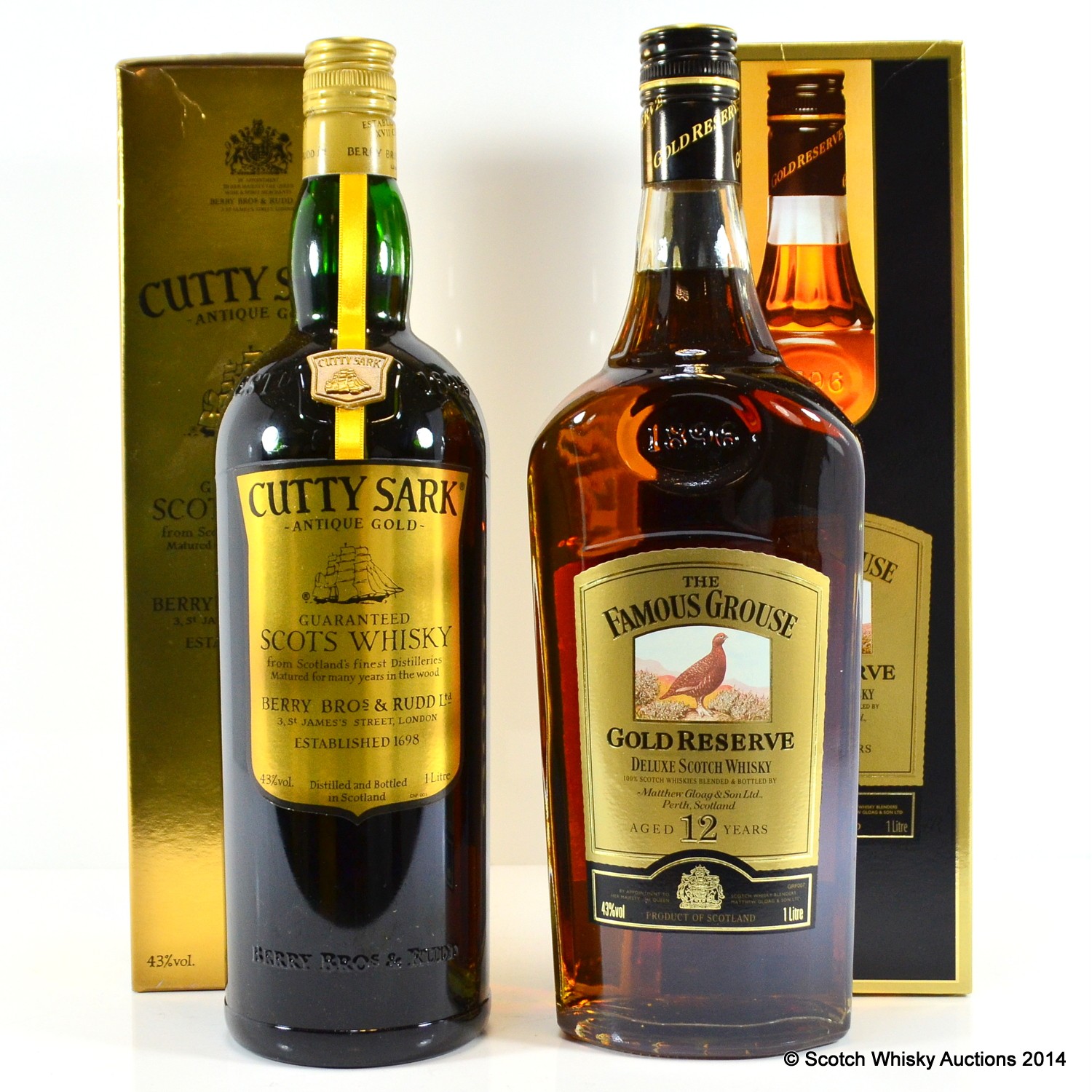 Cutty Sark Antique Gold 1L & Famous Grouse Gold Reserve 12 Year