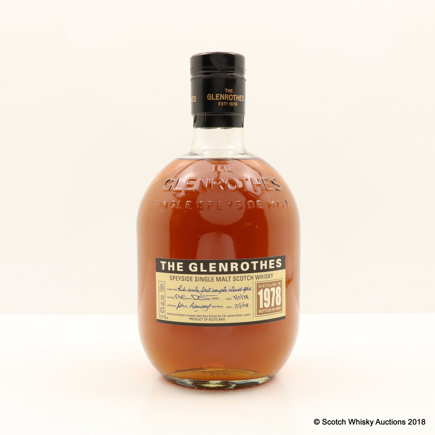 Glenrothes 1978 75cl The 93rd Auction Scotch Whisky Auctions