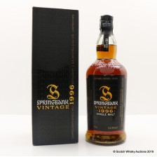 Springbank 1996 Vintage For Hanseatiche Weinhandelsgesellschaft Bremen