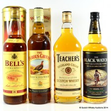 BELL S SPECIAL 8 YEAR OLD  TEACHER S HIGHLAND CREAM  BLACK WATCH   FAMOUS GROUSE