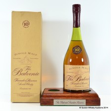 BALVENIE FOUNDER S RESERVE 10 YEAR OLD COGNAC BOTTLE 75CL   BALVENIE FOUNDER S RESERVE PLINTH