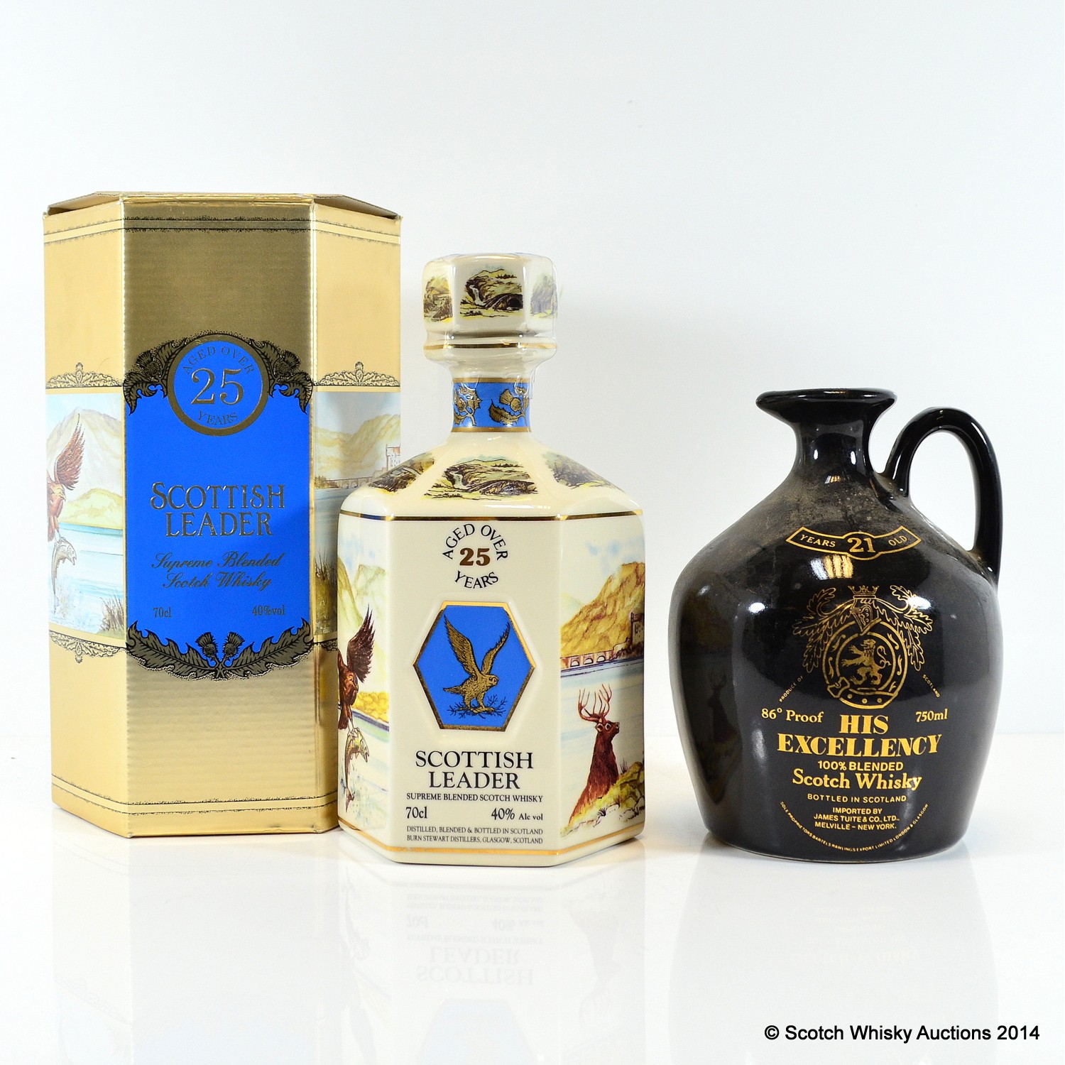 Scottish Leader 25 Year Old Decanter & Scottish Leader 21 Year Old 'His