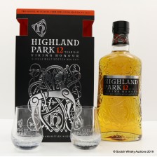 HIGHLAND PARK 12 YEAR OLD VIKING HONOUR WITH GLASSES SET