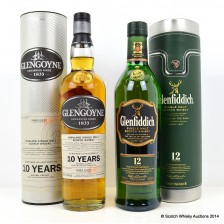 Glengoyne 10 Glenfiddich 12 In Leather Case