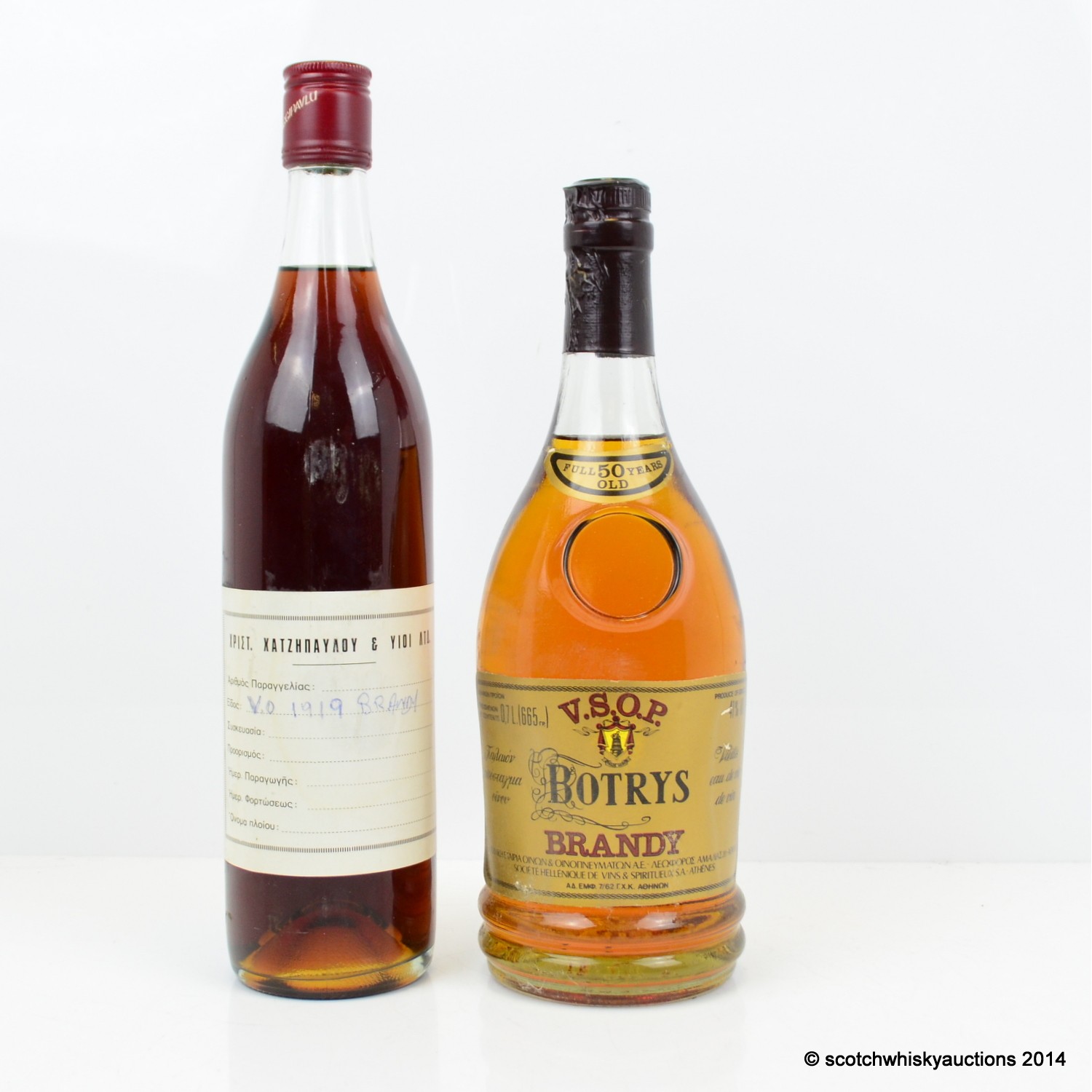 Botrys VSOP 50 Year Old Brandy & Christ Haggipavlu 1919 Brandy The
