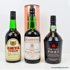 HARVEYS BRISTOL CREAM SHERRY  EMVA CREAM SHERRY   VINTAGE CHARACTER PORT