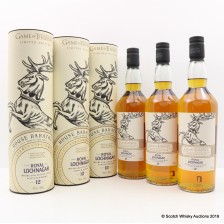 Royal Lochnagar 12 Year Old Game of Thrones House Baratheon 3 x 70cl