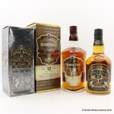 ROBBIE DHU 12 YEAR OLD 1L   CHIVAS REGAL 12 YEAR OLD 75CL
