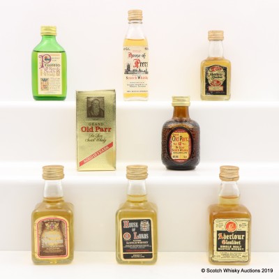 Assorted Minis 7 x 5cl Including Old Parr 12 Year Old