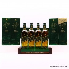 JOHNNIE WALKER GREEN LABEL 15 YEAR OLD TAIWAN WONDERS COLLECTION 4 X 70CL WITH STAND