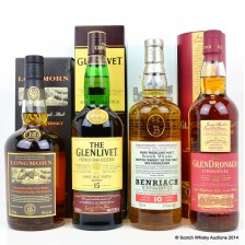Benriach 10 Longmorn 15 Glenlivet French Oak 15 Glendronach Original 12
