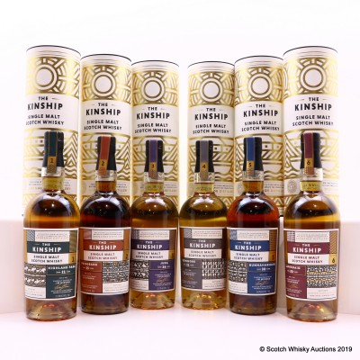 THE KINSHIP FEIS ILE 2018 COLLECTION HUNTER LAING 6 X 70CL INCLUDING SPRINGBANK 25 YEAR OLD
