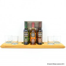 Glenfiddich Malt Set 3 X 20cl Glasses X 4 Cask Head Plinth