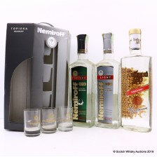 NEMIROFF VODKA GIFT SET 2 X 70CL WITH GLASSES   HLIBNII DAR KLASICNA VODKA 70CL