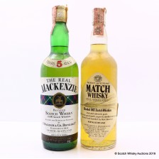 THE REAL MACKENZIE 5 YEAR OLD   MATCH WHISKY 5 YEAR OLD 2 X 75CL