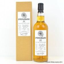 Springbank 22 Society Bottle