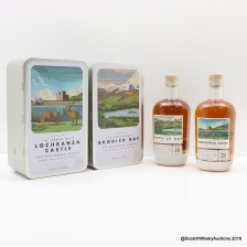 ARRAN 20 YEAR OLD EXPLORERS SERIES VOLUME ONE  BRODICK BAY    VOLUME TWO  LOCHRANZA CASTLE 