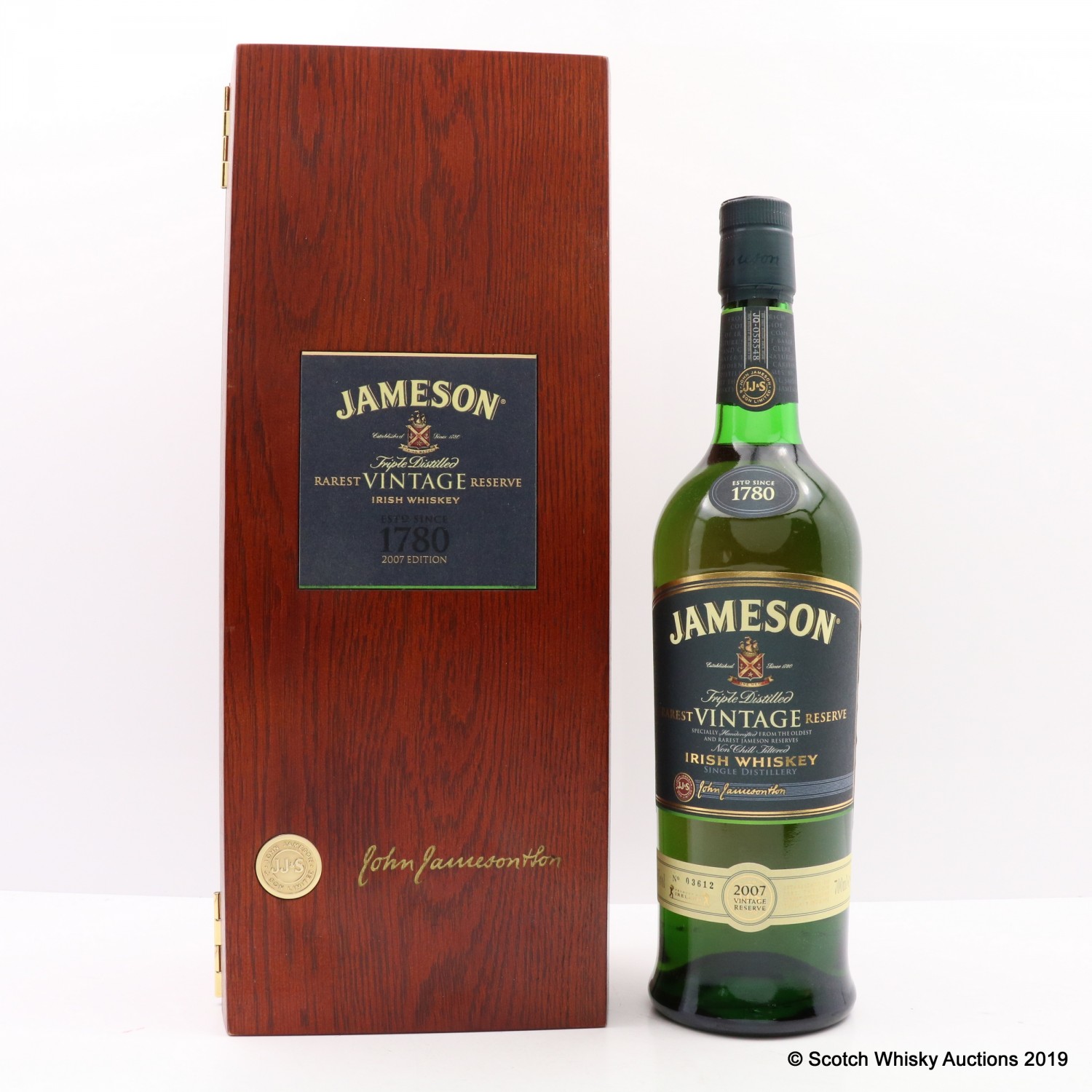 Jameson 2007 Vintage Reserve The 100th Auction Scotch Whisky Auctions