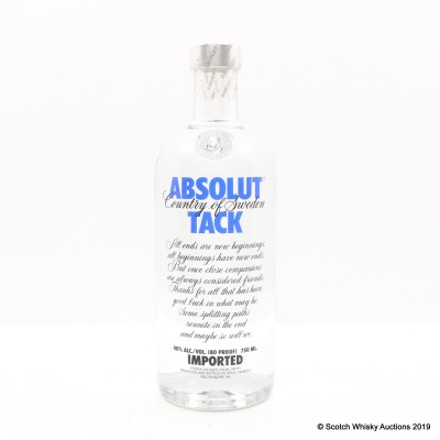 Absolut Vodka Tack 75cl
