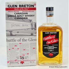 GLEN BRETON BATTLE OF THE GLEN CANADIAN SINGLE MALT 15 YEAR OLD 75CL