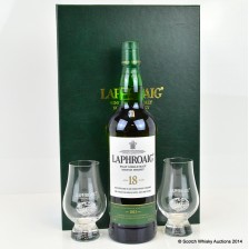 Laphroaig 18 Gift Set With 2 Tasting Glasses